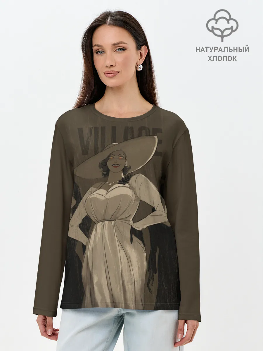 Лонгслив женский. Хлопок / Леди Димитреску