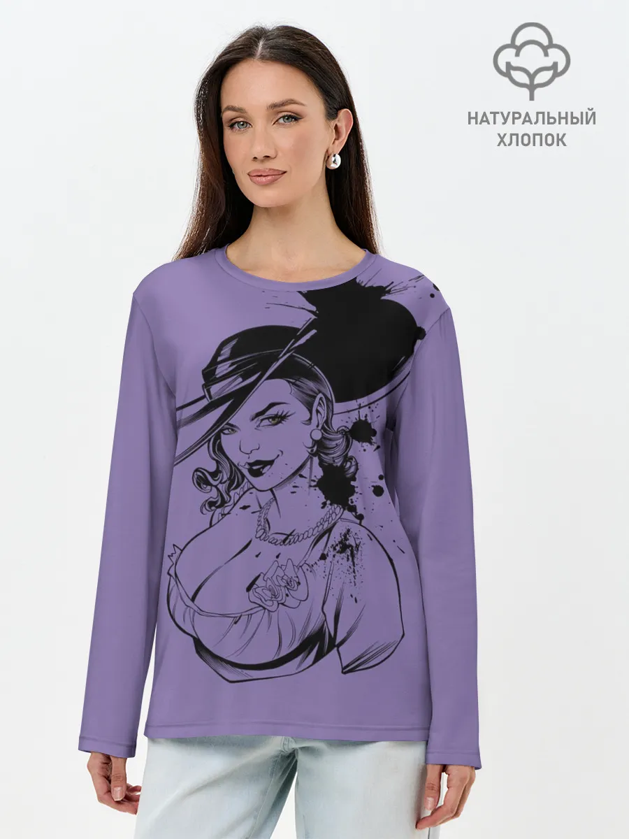 Лонгслив женский. Хлопок / village resident evil