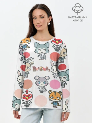 Лонгслив женский. Хлопок / BEASTARS | CHIBI