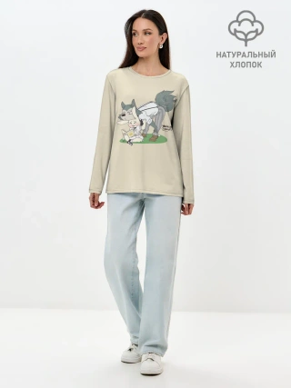 Лонгслив женский. Хлопок / Ты очень странный!