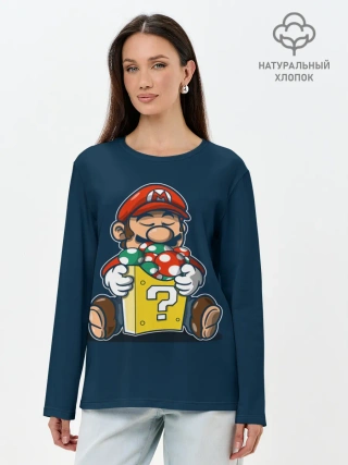 Лонгслив женский. Хлопок / Марио