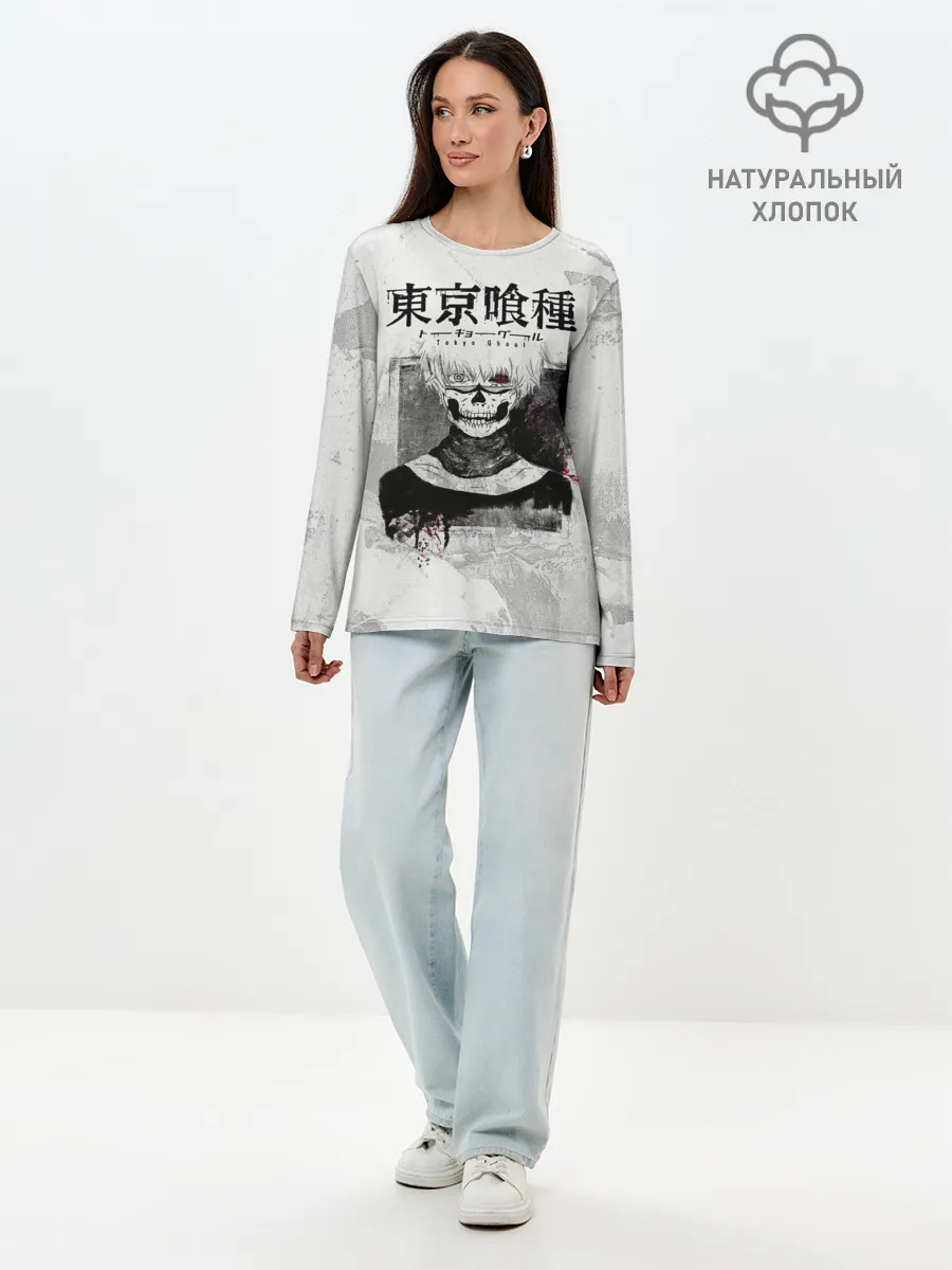 Лонгслив женский. Хлопок / Канеки Кен | Kaneki Ken