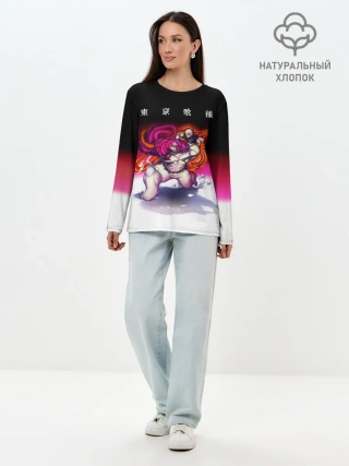 Лонгслив женский. Хлопок / Какуджа Токийский гуль
