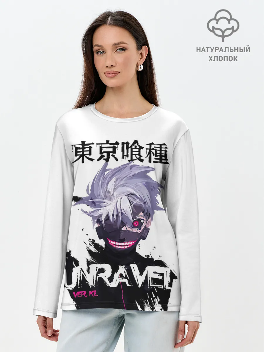 Лонгслив женский. Хлопок / UNRAVEL VER KL Tokyo Ghoul
