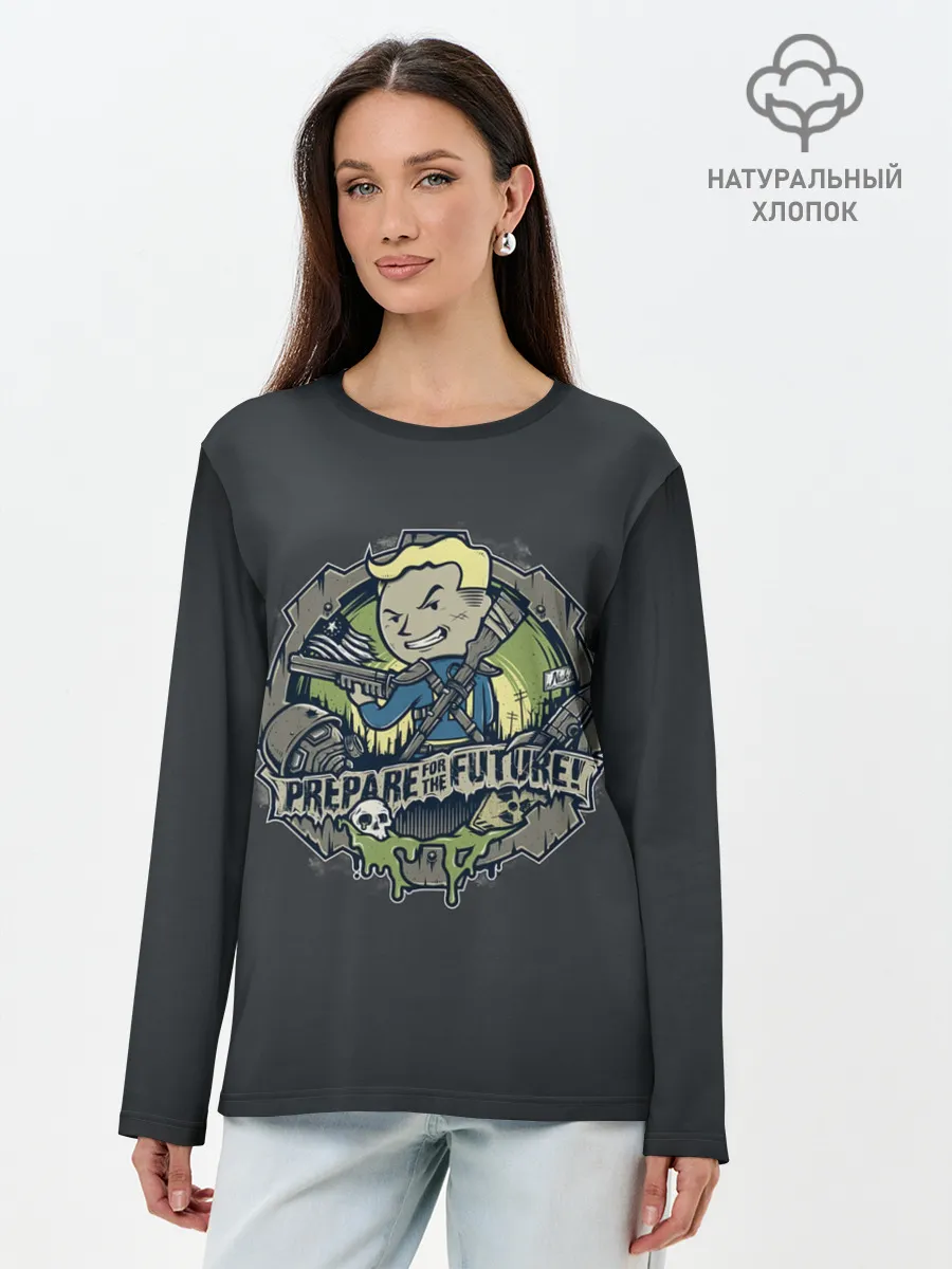 Лонгслив женский. Хлопок / Voultboy