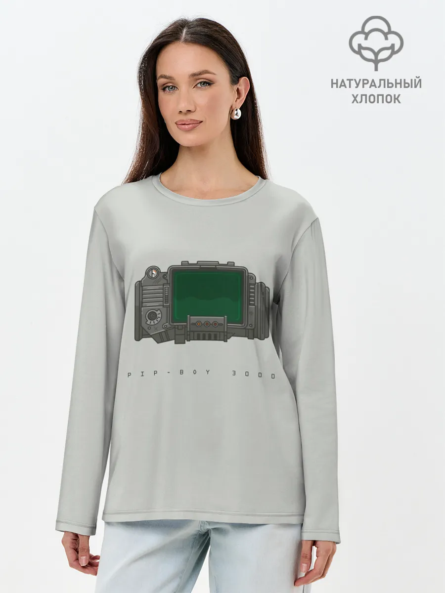 Лонгслив женский. Хлопок / Пип бой