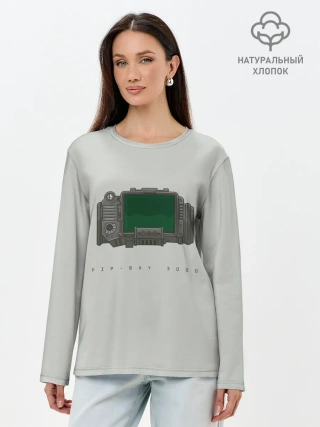 Лонгслив женский. Хлопок / Пип бой
