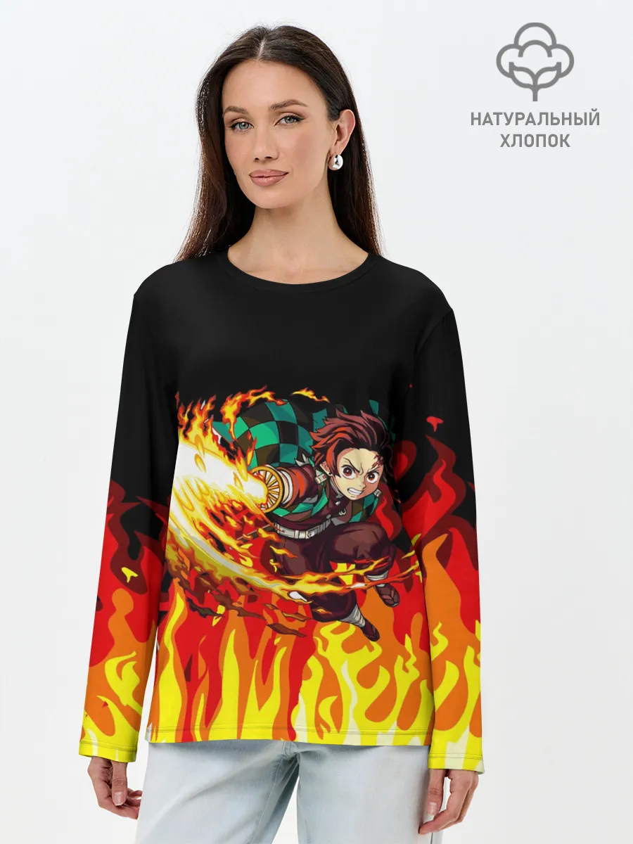 Лонгслив женский. Хлопок / ТАНДЖИРО