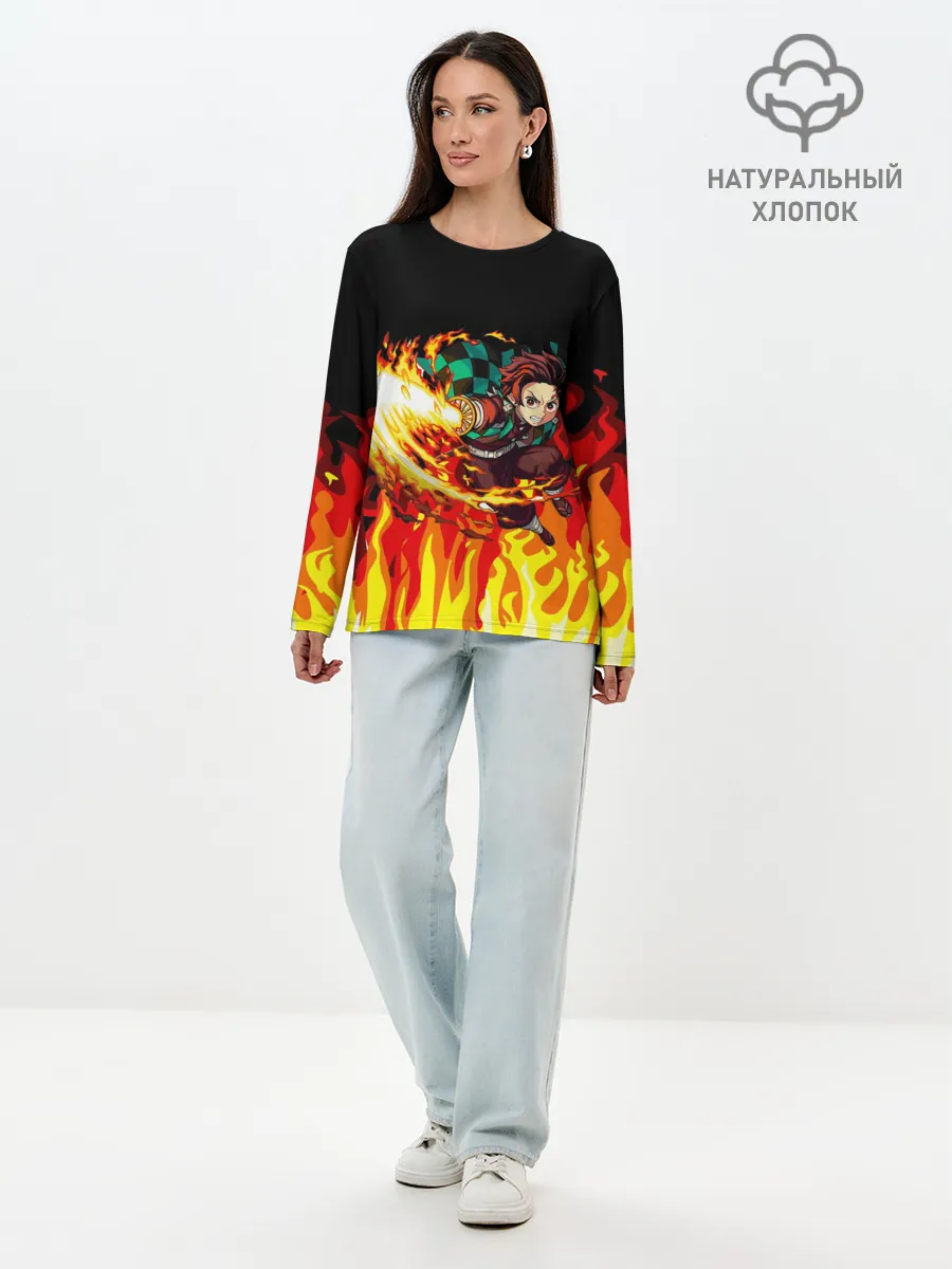 Лонгслив женский. Хлопок / ТАНДЖИРО