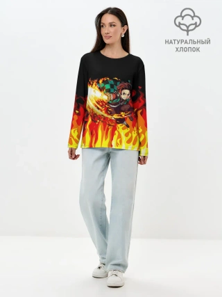 Лонгслив женский. Хлопок / ТАНДЖИРО