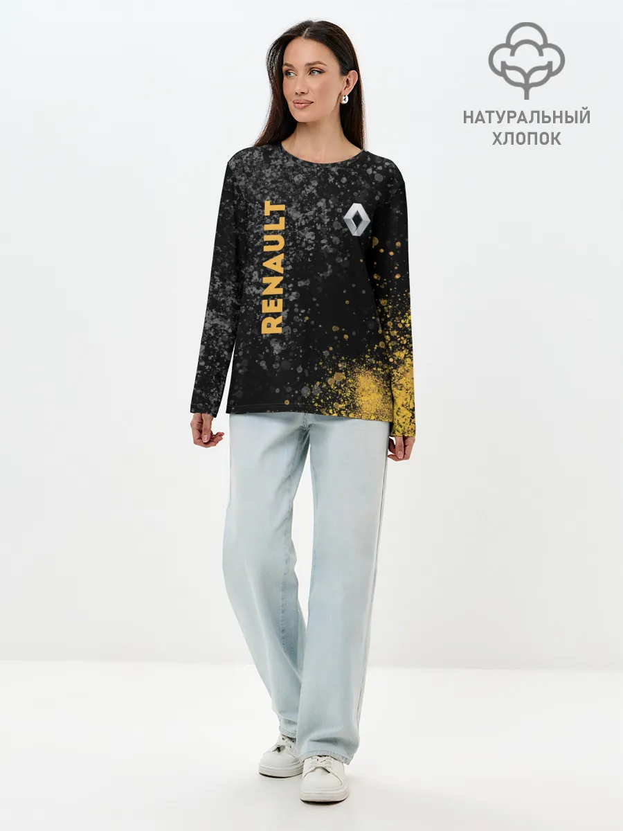 Лонгслив женский. Хлопок / Renault | Брызги