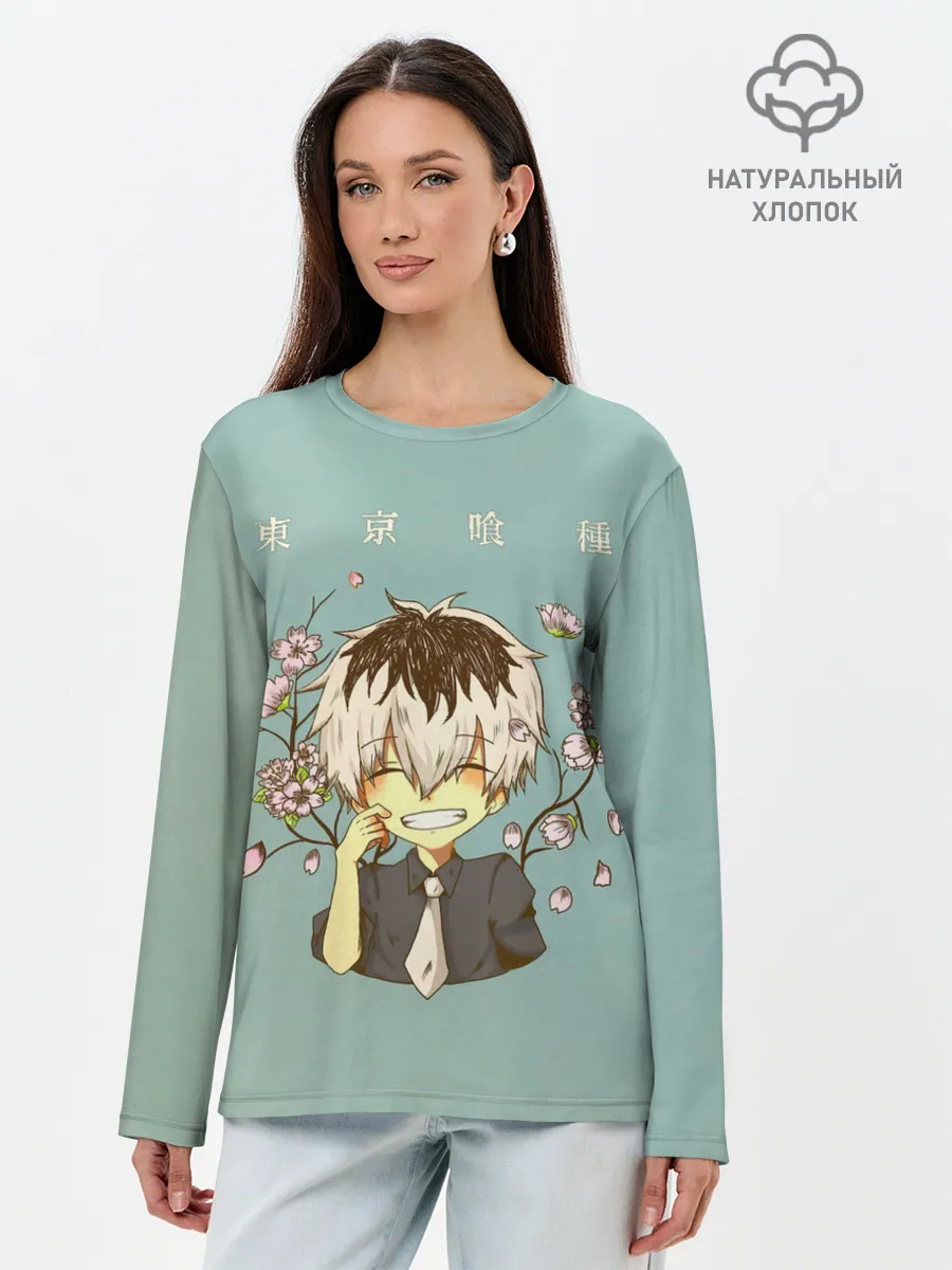 Лонгслив женский. Хлопок / Милашка Канеки