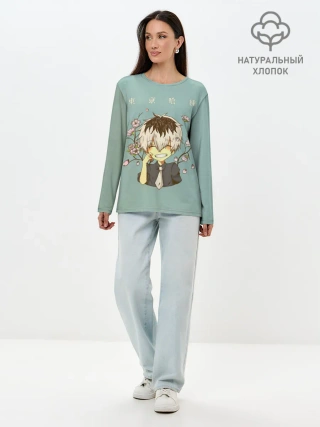 Лонгслив женский. Хлопок / Милашка Канеки