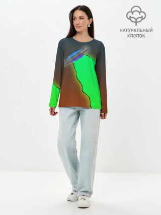 Лонгслив женский. Хлопок / НЛО