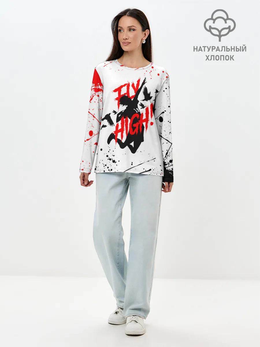 Лонгслив женский. Хлопок / Haikyu volleyball