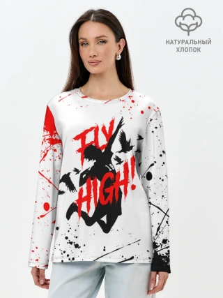 Лонгслив женский. Хлопок / Haikyu volleyball