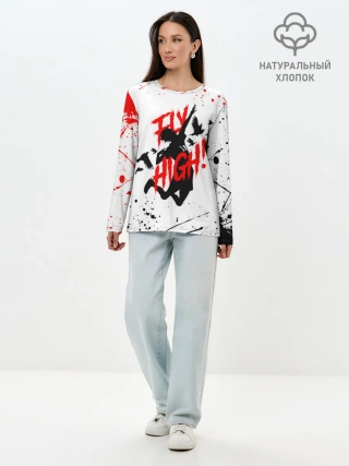 Лонгслив женский. Хлопок / Haikyu volleyball