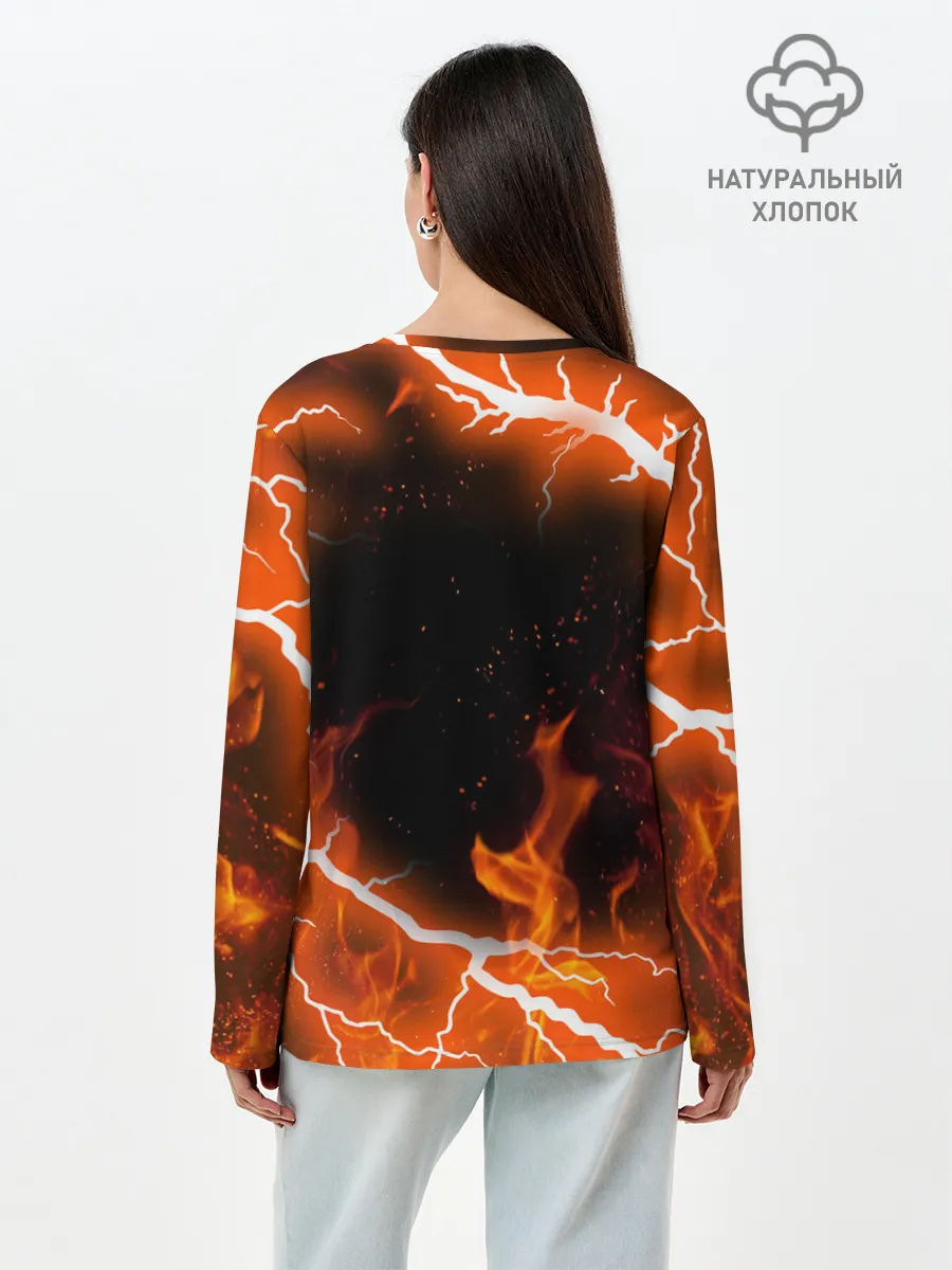 Лонгслив женский. Хлопок / КЛИНОК РАССЕКАЮЩИЙ ДЕМОНОВ