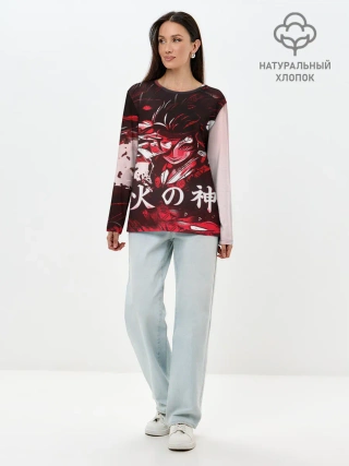 Лонгслив женский. Хлопок / КЛИНОК РАССЕКАЮЩИЙ ДЕМОНОВ