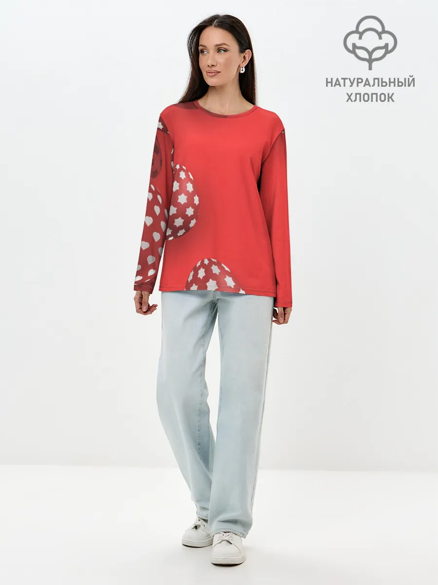 Лонгслив женский. Хлопок / Пасха