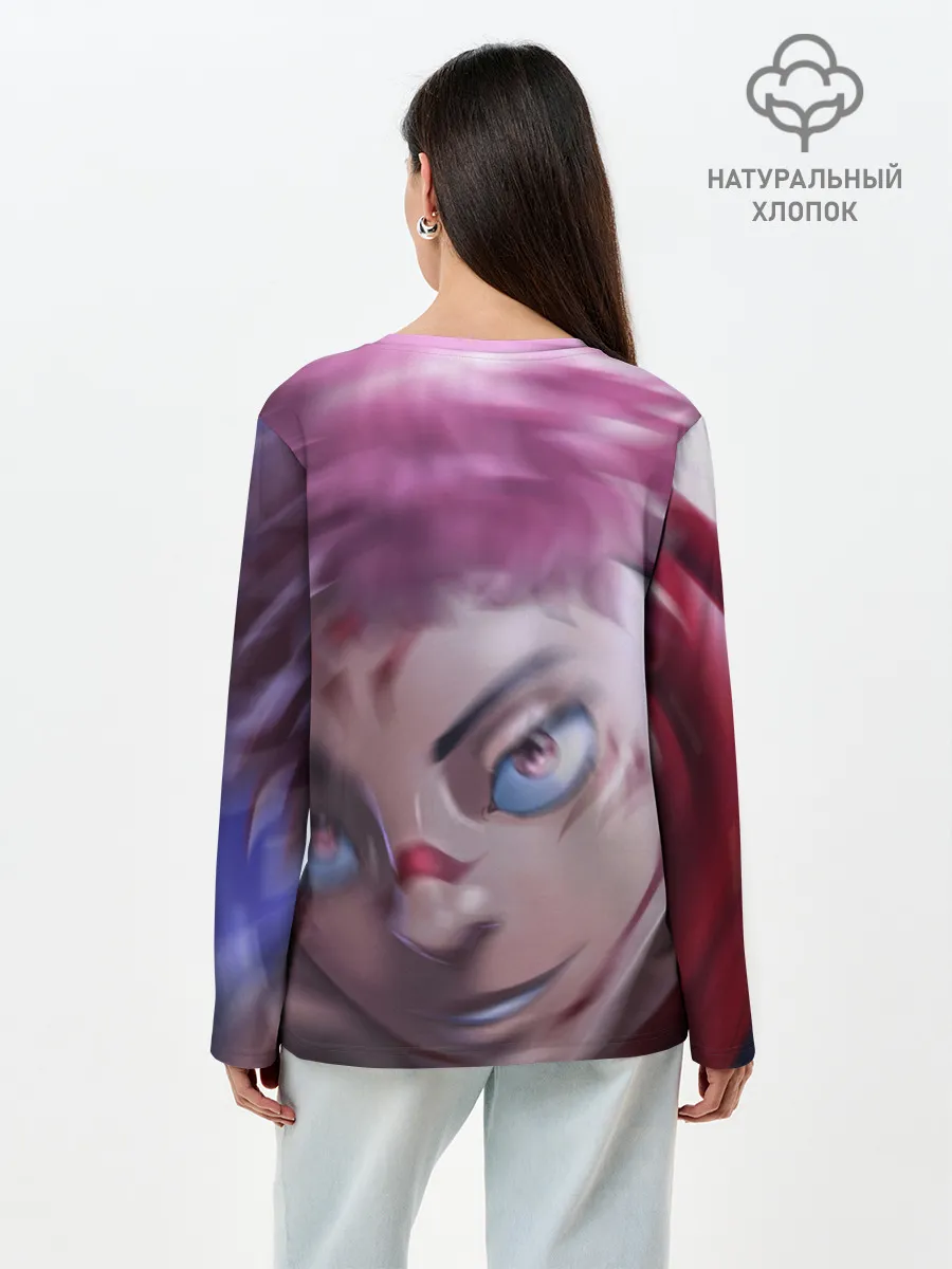 Лонгслив женский. Хлопок / JUJUTSU KAISEN | SUKUNA вихрь