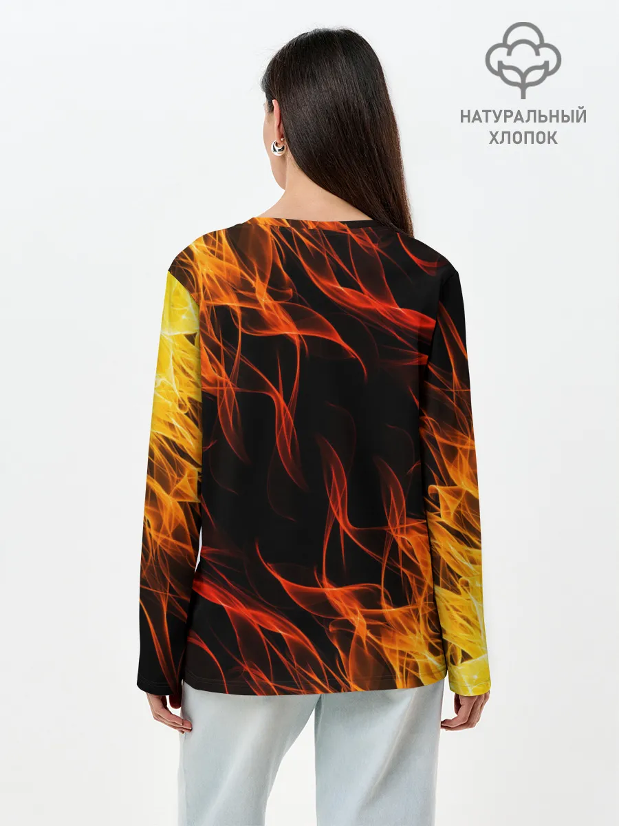 Лонгслив женский. Хлопок / КЛИНОК РАССЕКАЮЩИЙ ДЕМОНОВ