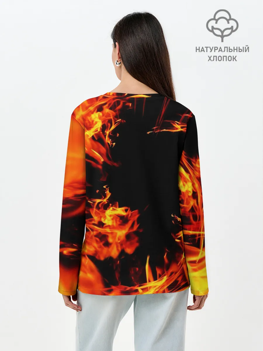 Лонгслив женский. Хлопок / КЛИНОК РАССЕКАЮЩИЙ ДЕМОНОВ