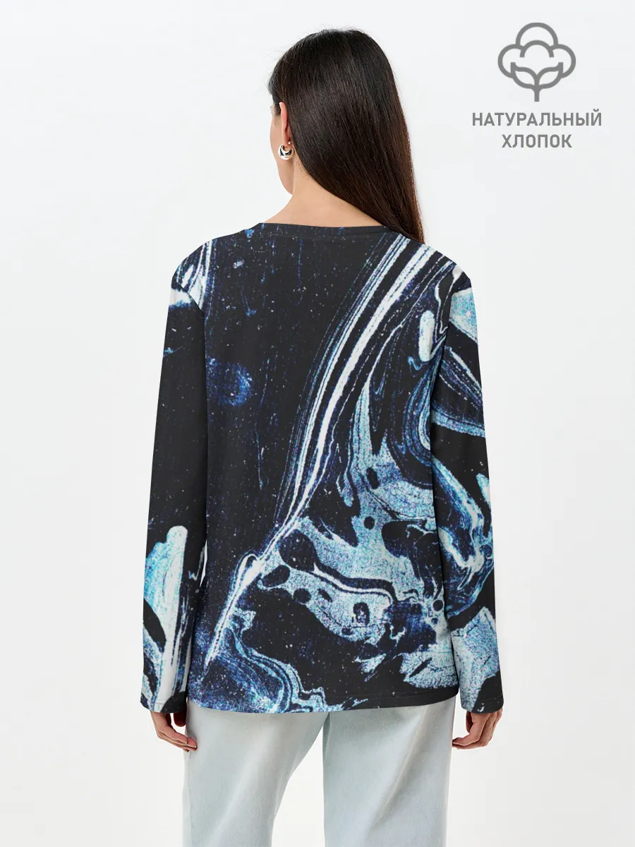 Лонгслив женский. Хлопок / Текстура