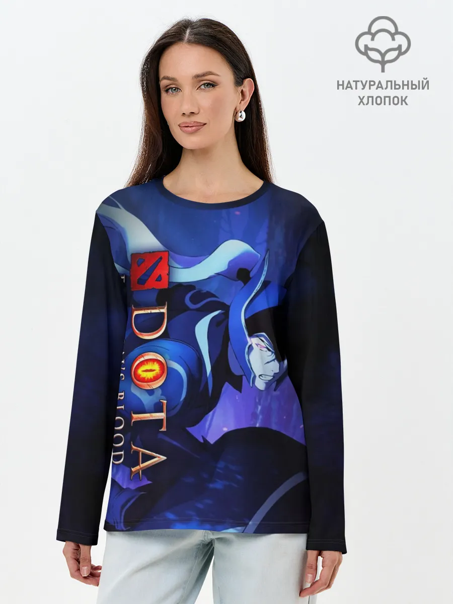 Лонгслив женский. Хлопок / DOTA: Кровь дракона