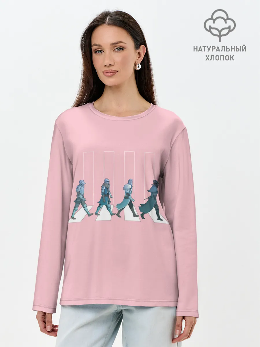 Лонгслив женский. Хлопок / Dark souls x Beatles