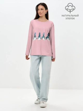 Лонгслив женский. Хлопок / Dark souls x Beatles