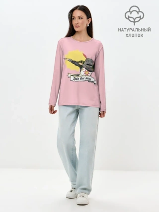 Лонгслив женский. Хлопок / Dab the sun