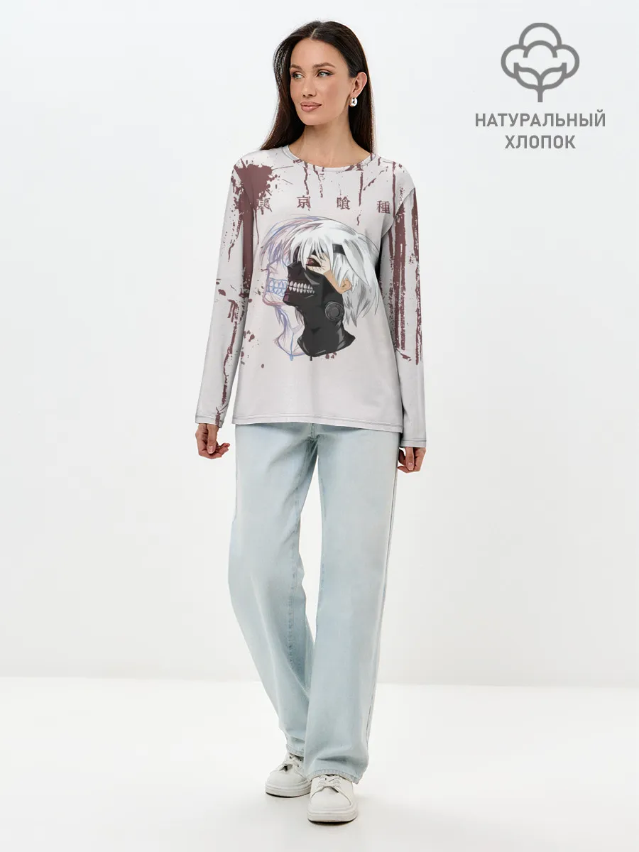 Лонгслив женский. Хлопок / Канеки Кан