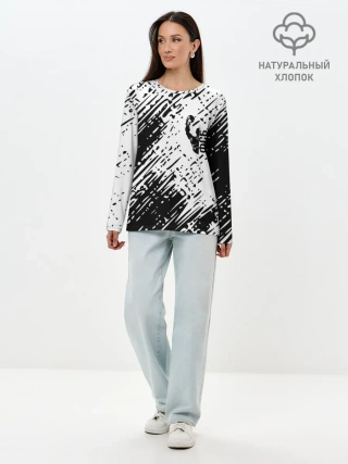 Лонгслив женский. Хлопок / спорт фсб