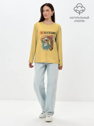 Лонгслив женский. Хлопок / Выдающиеся звери