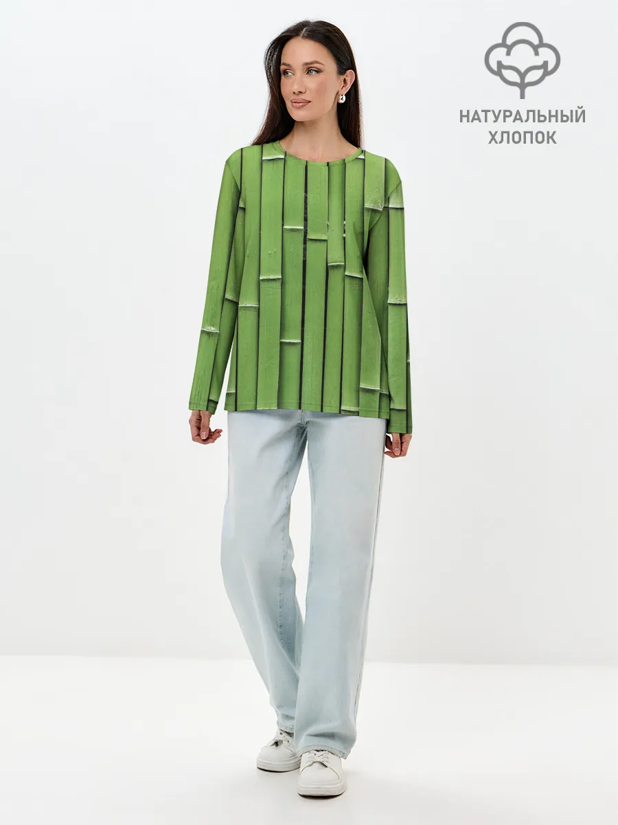 Лонгслив женский. Хлопок / Бамбук