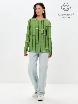 Лонгслив женский. Хлопок / Бамбук