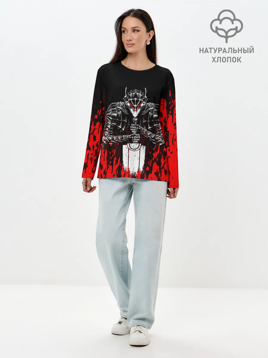 Лонгслив женский. Хлопок / Берсерк облик