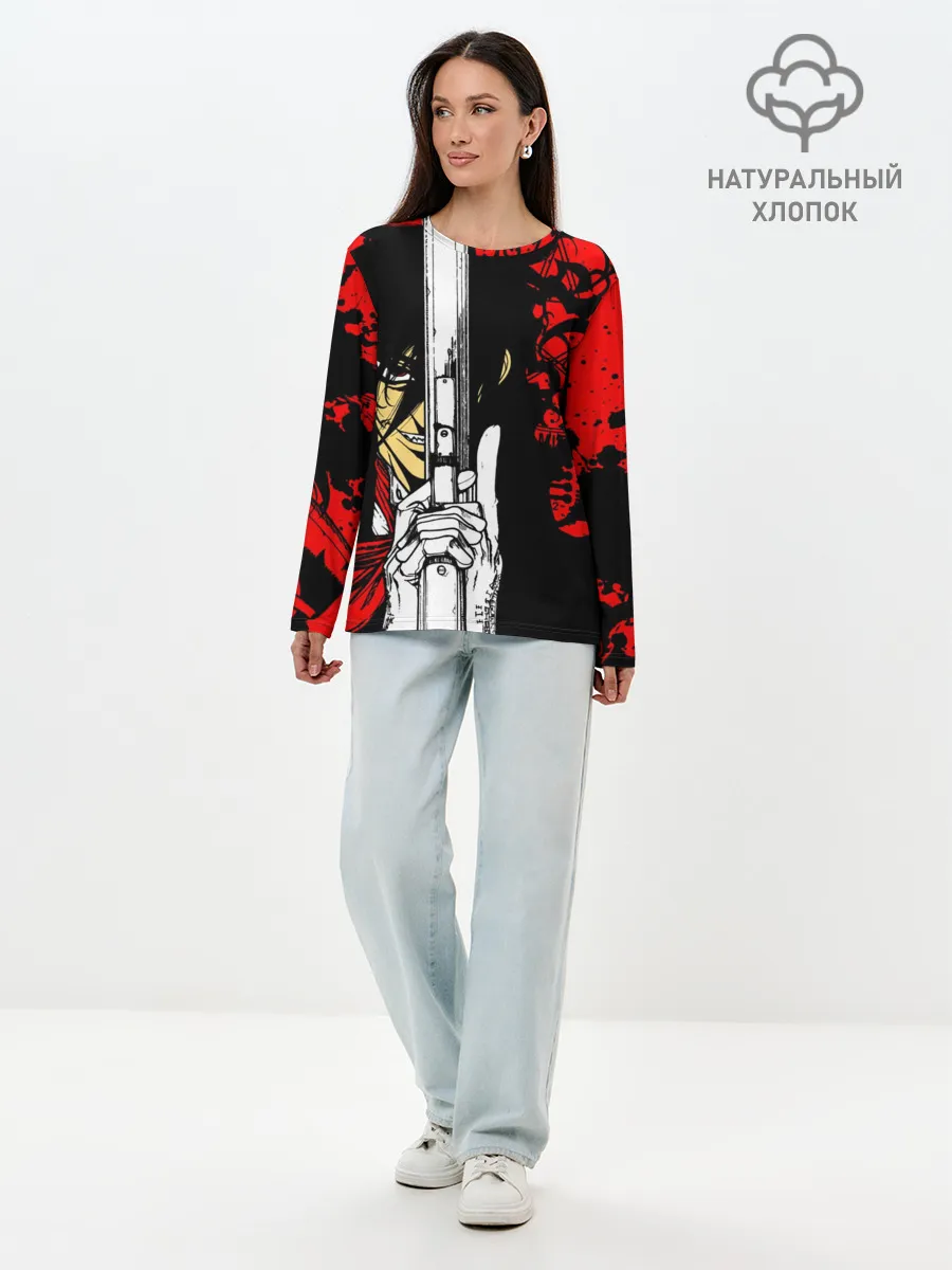 Лонгслив женский. Хлопок / Алукард - Хеллсинг