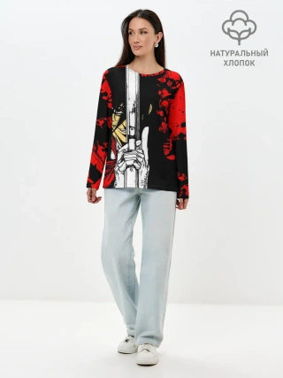 Лонгслив женский. Хлопок / Алукард - Хеллсинг