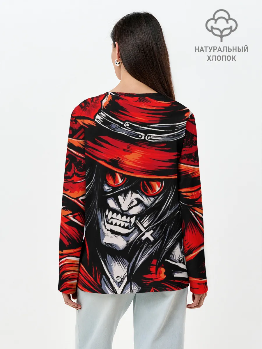 Лонгслив женский. Хлопок / ALUCARD IN RED