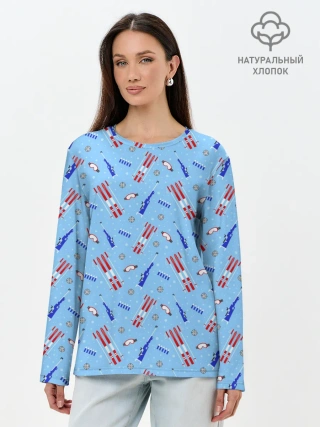 Лонгслив женский. Хлопок / Биатлон