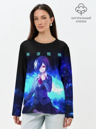 Лонгслив женский. Хлопок / Гуль Киришима