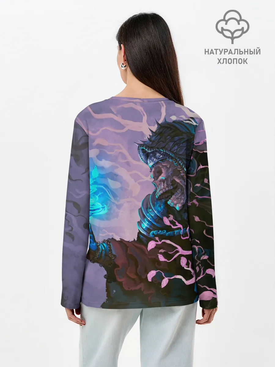 Лонгслив женский. Хлопок / Тёмная душа