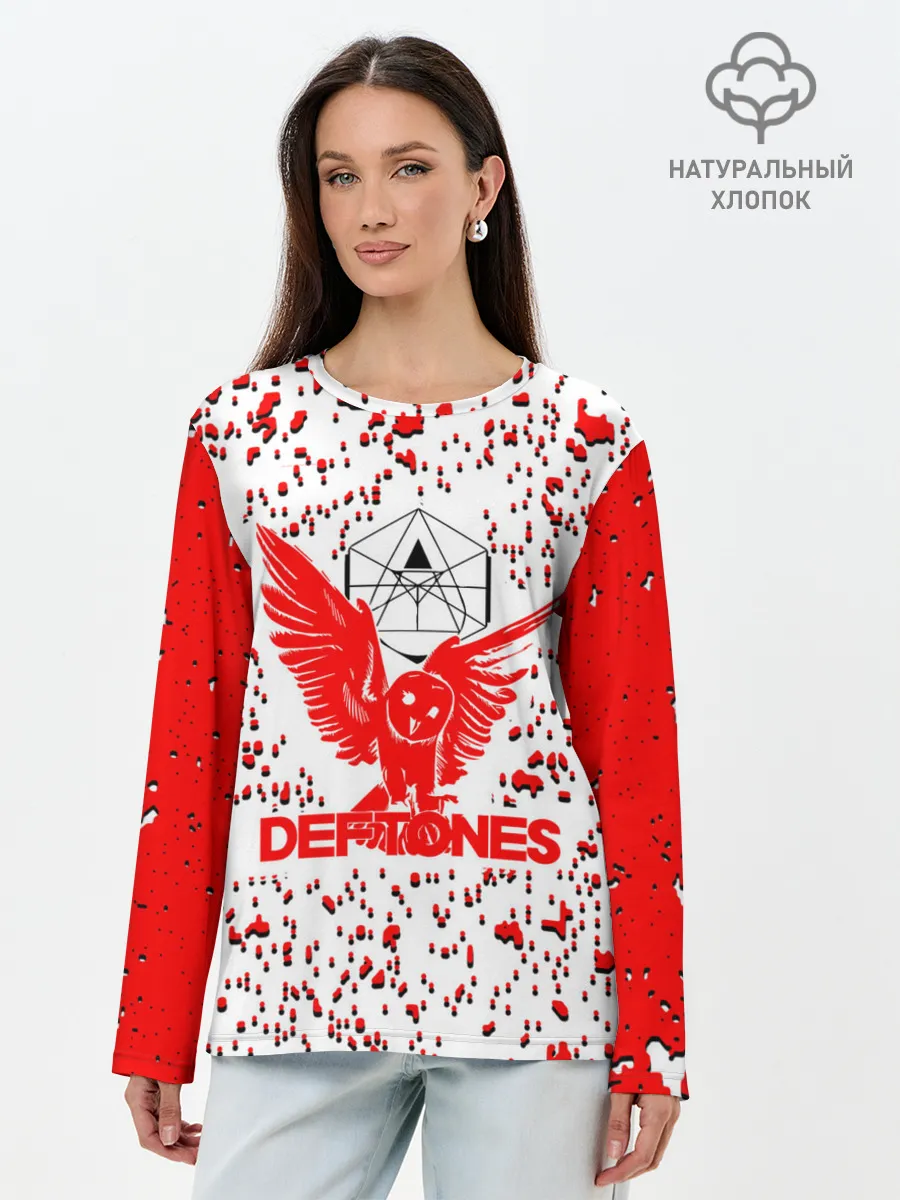 Лонгслив женский. Хлопок / deftones