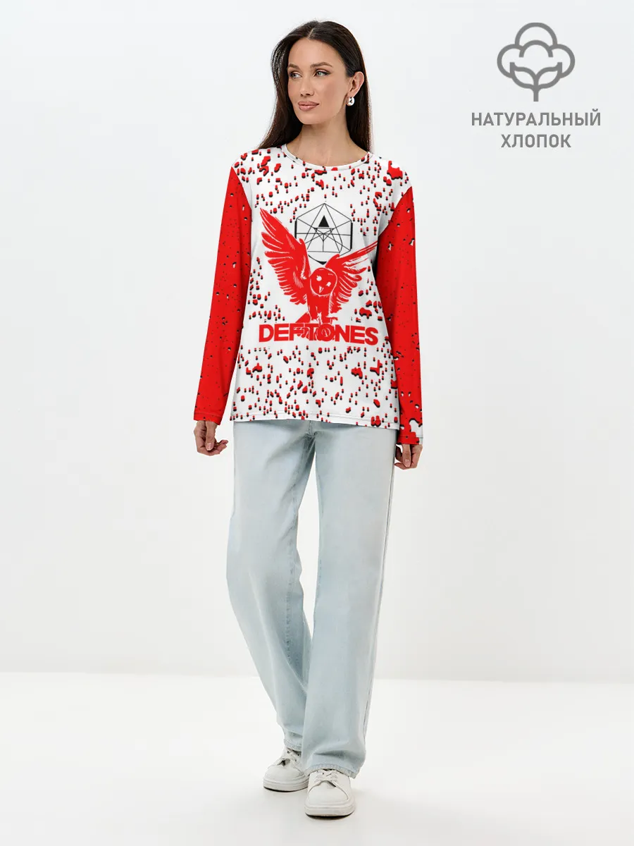 Лонгслив женский. Хлопок / deftones