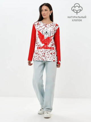 Лонгслив женский. Хлопок / deftones