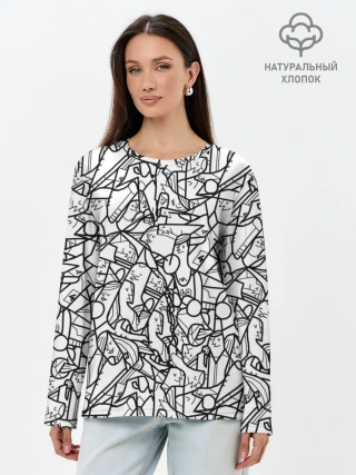 Лонгслив женский. Хлопок / Масса людей