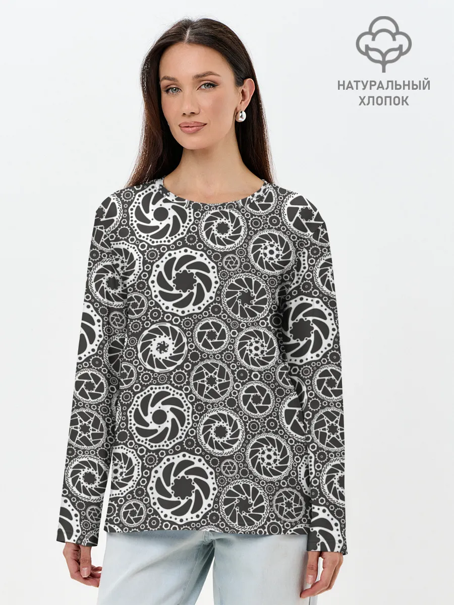 Лонгслив женский. Хлопок / Детали Велосипеда