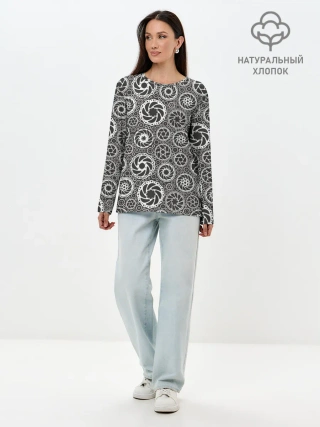 Лонгслив женский. Хлопок / Детали Велосипеда